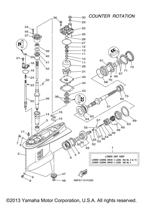 LOWER CASING DRIVE 3 LZ200