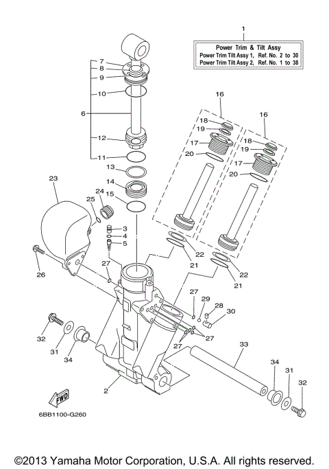 POWER TRIM TILT ASSY 1