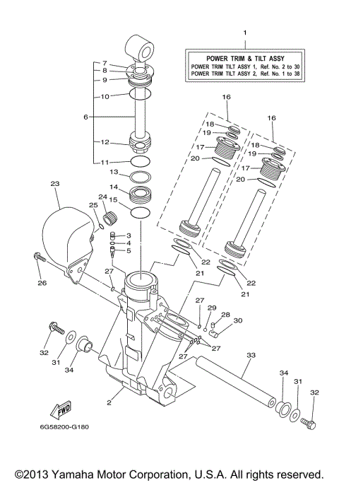 POWER TRIM TILT ASSY 1