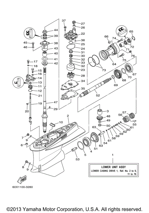 LOWER CASING DRIVE 1