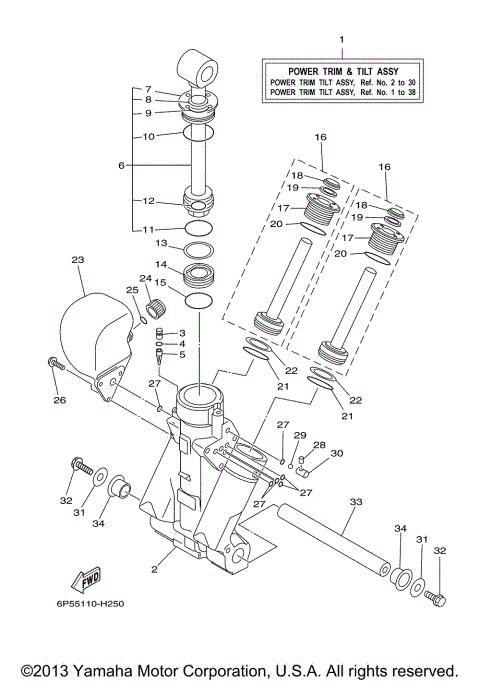 POWER TRIM TILT ASSY 1