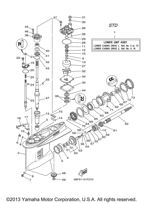 LOWER CASING DRIVE 1