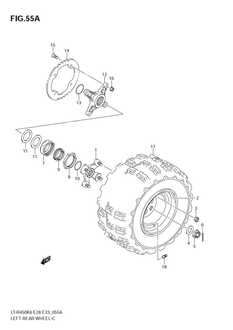 LEFT REAR WHEEL (MODELK K8)