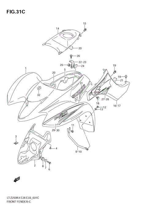 FRONT FENDER (MODEL K7)