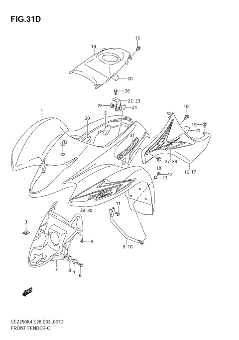 FRONT FENDER (MODEL K8)