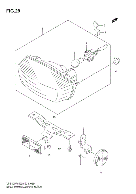 REAR COMBINATION (E28)