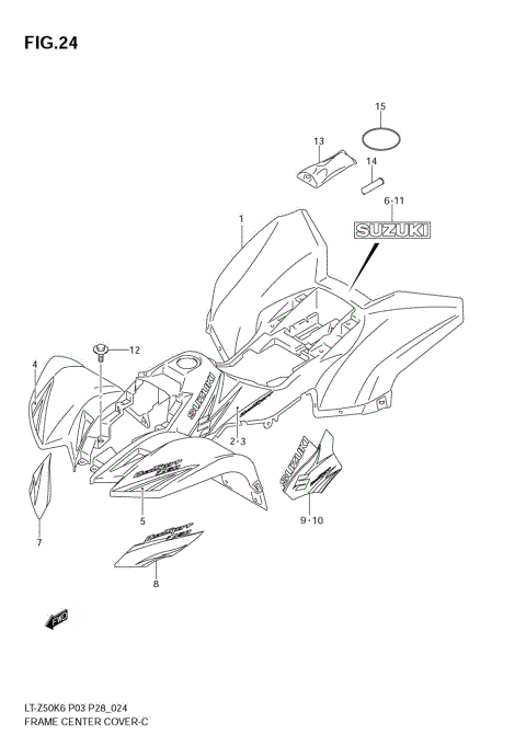 FRAME CENTER COVER (MODEL K6/K7)