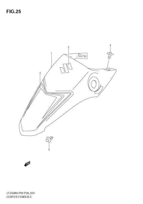 CENTER FENDER (MODEL K6)