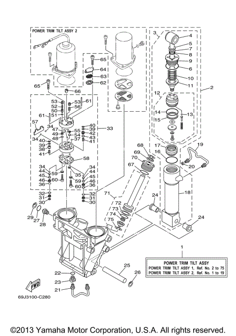 POWER TRIM TILT ASSY 1