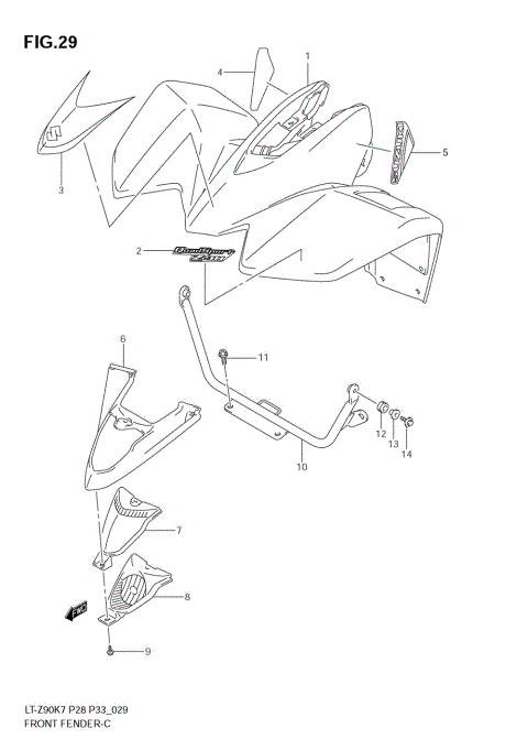 FRONT FENDER (MODEL K7)