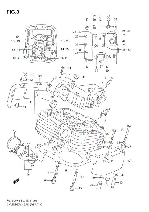 CYLINDER HEAD (REAR)