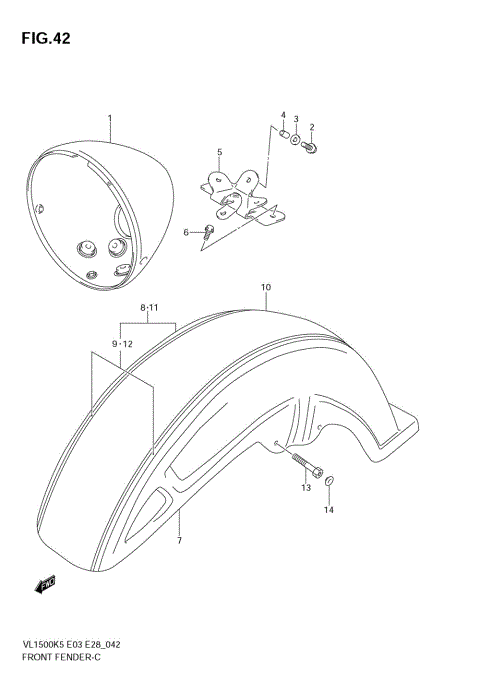 FRONT FENDER (MODEL K5/K6)