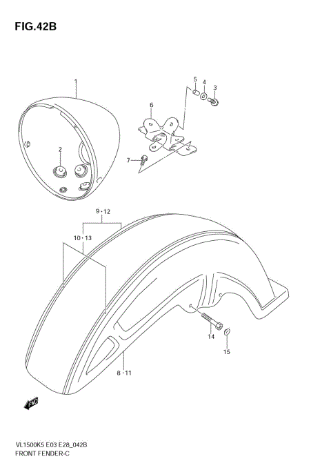 FRONT FENDER (MODEL K8)