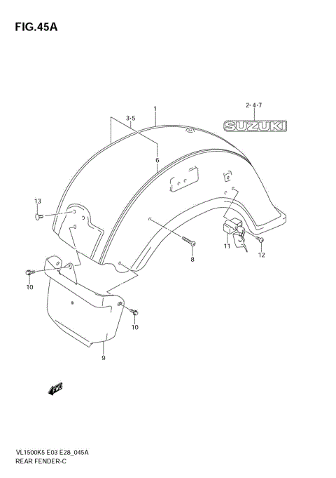 REAR FENDER (MODEL K7)