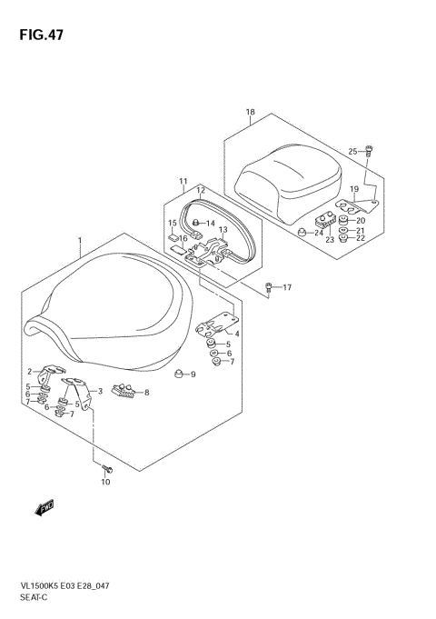 SEAT (VL1500K5/K6/K7/K8)