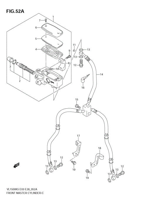 FRONT MASTER CYLINDER (MODEL K7/K8)
