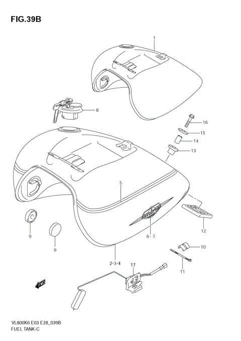 FUEL TANK (VL800K7/TK7/K8/TK8)