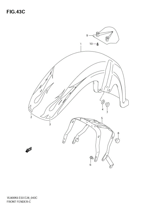 FRONT FENDER (VL800CK8)