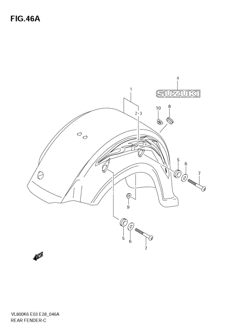 REAR FENDER (VL800CK7)