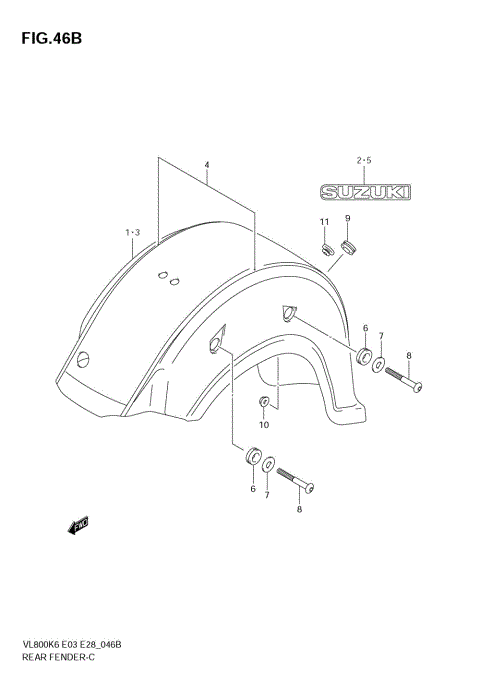 REAR FENDER (VL800K8)
