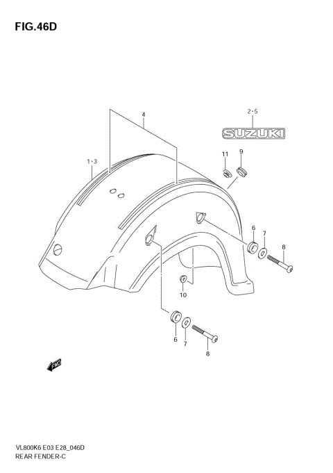 REAR FENDER (VL800TK8)