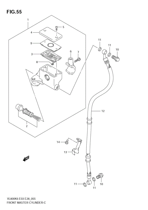 FRONT MASTER CYLINDER (MODEL K6)