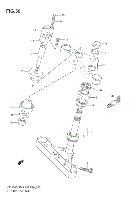 STEERING STEM (MODEL K4)