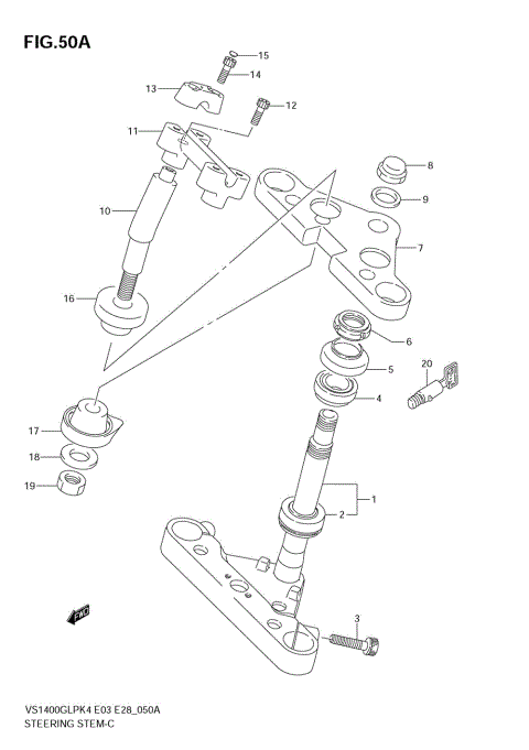 STEERING STEM (MODEL K5/K6/K7/K8)