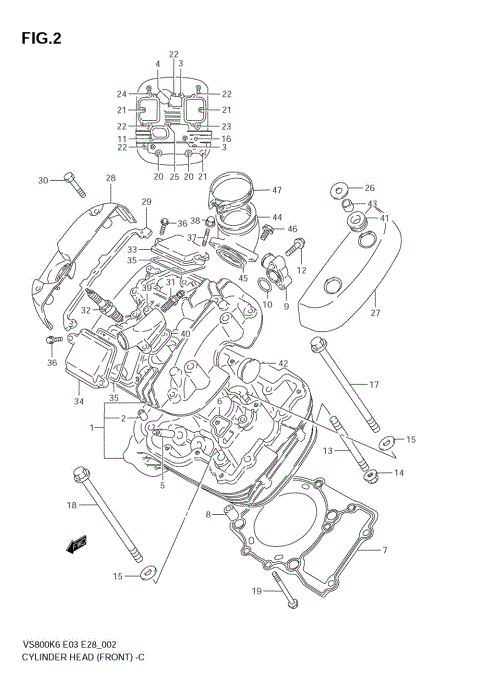CYLINDER HEAD (FRONT)