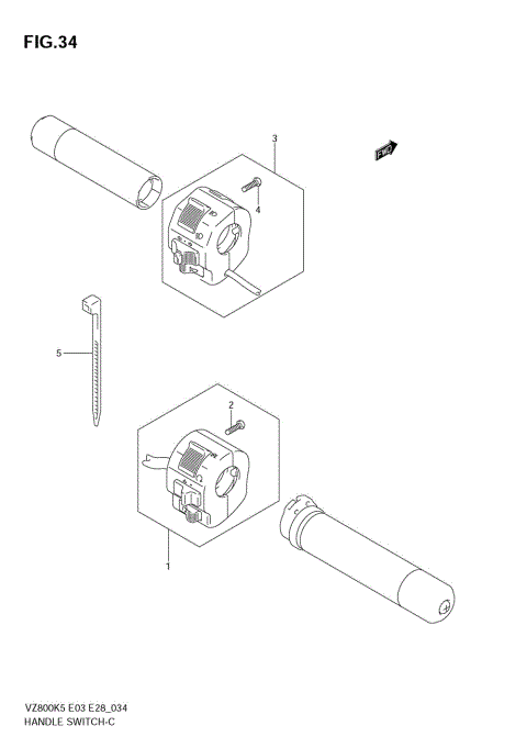 HANDLE SWITCH (MODEL K5/K6)
