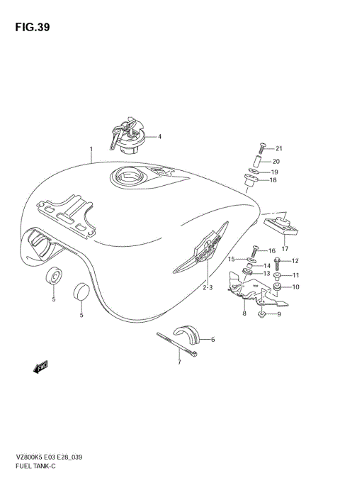 FUEL TANK (MODEL K5/K6)