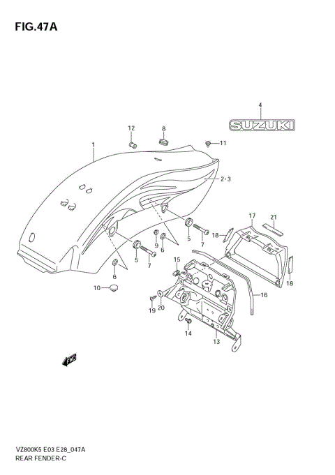 REAR FENDER (VZ800ZK7)