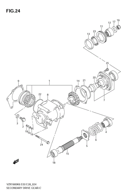 SECONDARY DRIVE GEAR (MODEL K6/K7)