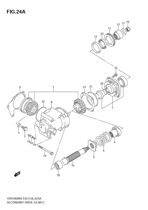 SECONDARY DRIVE GEAR (MODEL K8)