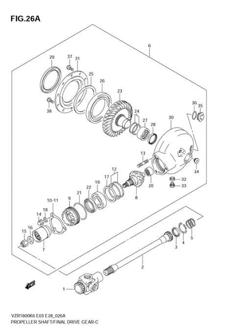 PROPELLER SHAFT/FINAL DRIVE GEAR (MODEL K8)