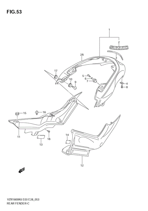 REAR FENDER (VZR1800K6/K7)