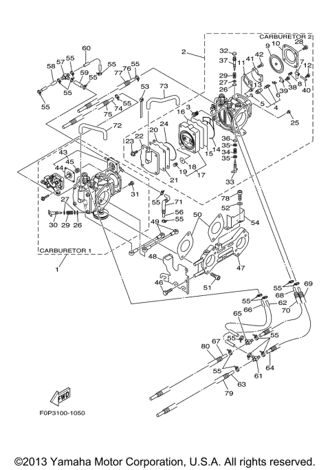 2004 Yamaha XLT800 XA800AC Watercraft Parts Finder Diagrams