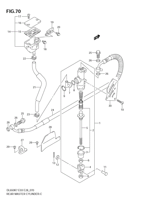 REAR MASTER CYLINDER (DL650K7/K8)