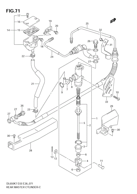 REAR MASTER CYLINDER (DL650AK7/AK8)