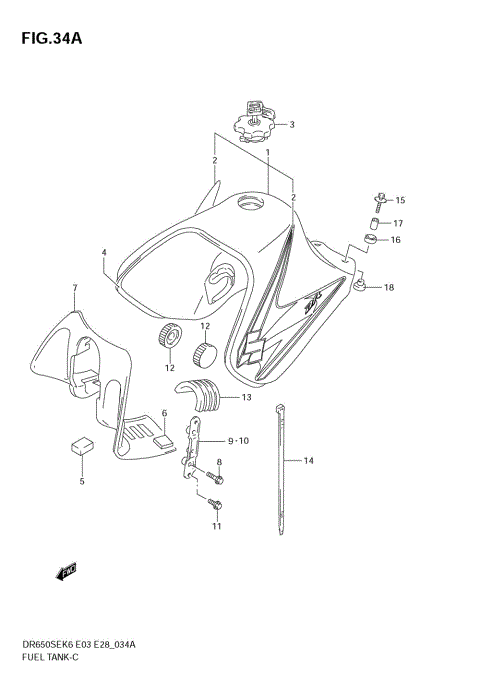 FUEL TANK (MODEL K8)