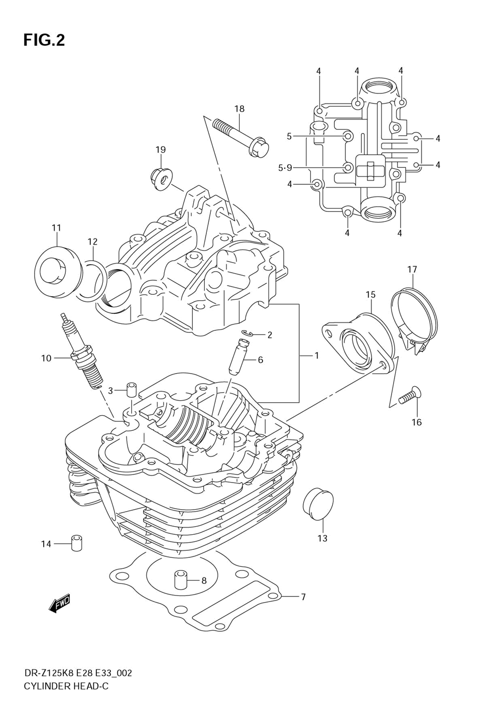2008 Suzuki DR Z125 CYLINDER HEAD Motorcycles Parts Finder