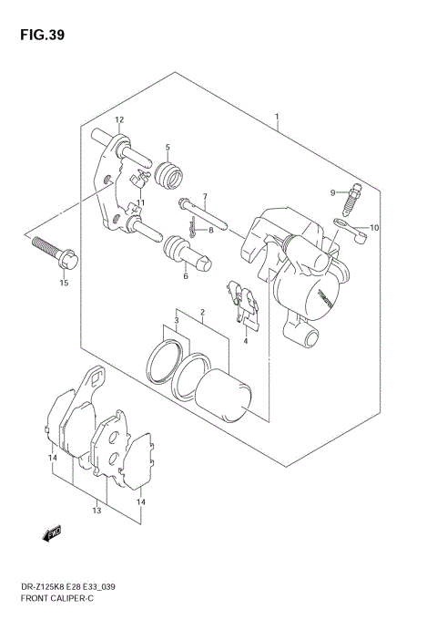 FRONT CALIPER (DR-Z125L)