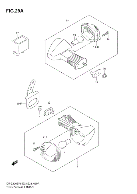 TURN SIGNAL LAMP (MODEL K6/K7/K8)