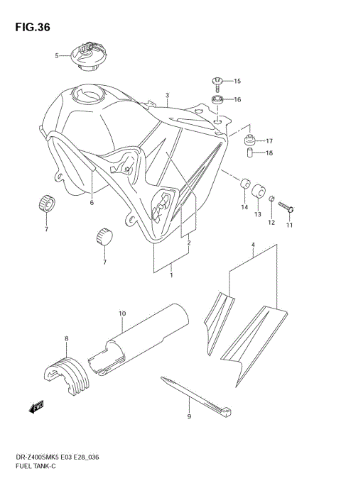 FUEL TANK (MODEL K5/K6)