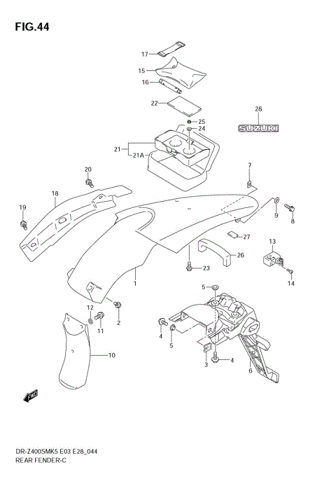 REAR FENDER (MODEL K5/K6)