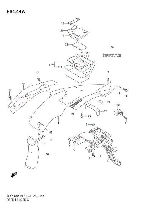 REAR FENDER (MODEL K7/K8)