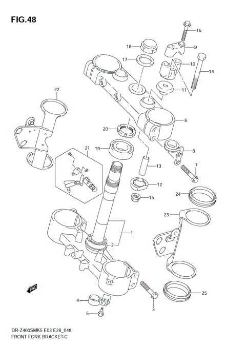 FRONT FORK BRACKET (MODEL K5/K6)