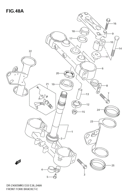FRONT FORK BRACKET (MODEL K7/K8)