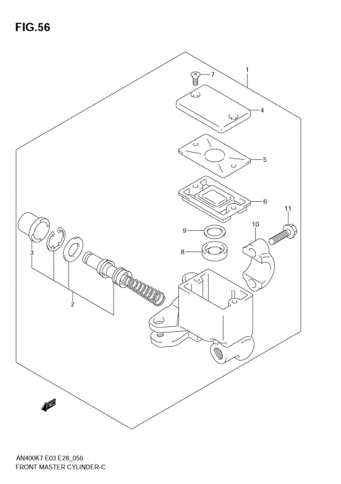 FRONT MASTER CYLINDER (MODEL K7)