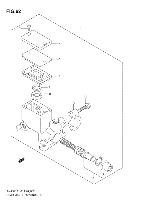REAR MASTER CYLINDER (MODEL K7)